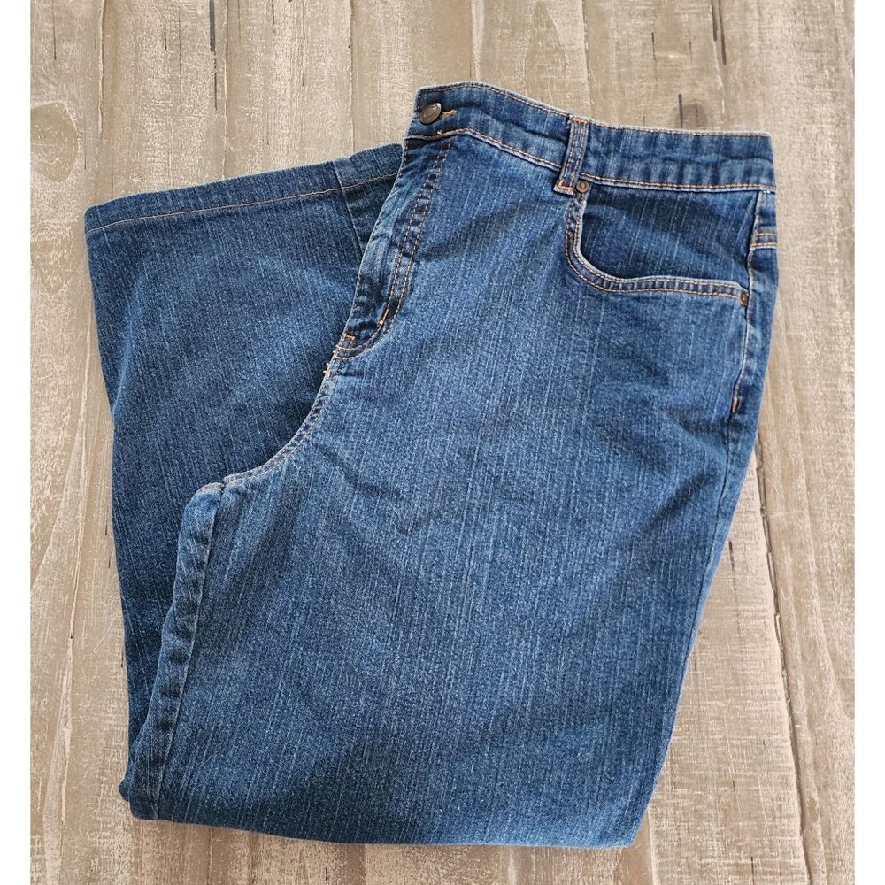 Kim Rogers Womens. Jeans Size 16 short Classic Fit Straight Leg‎ Blue Denim